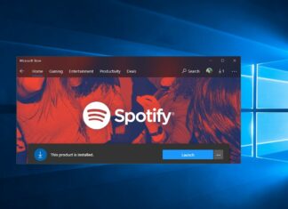 Spotify Windows 10 app