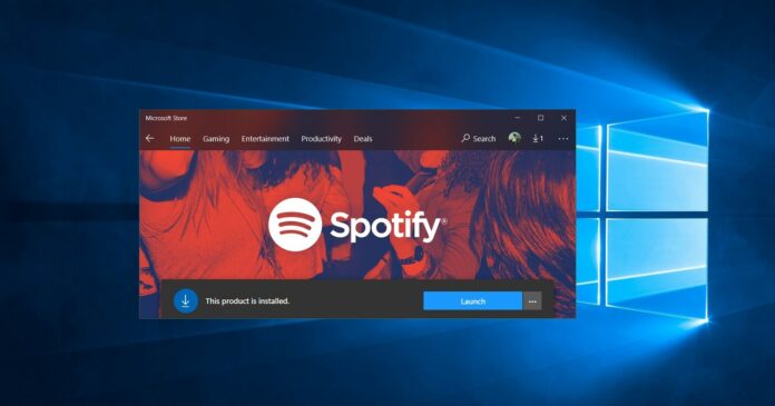 Spotify Windows 10 app