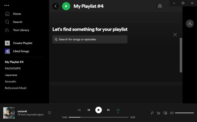 desktop version of spotify