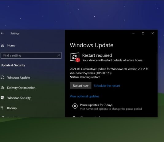 Windows 10 KB5003173