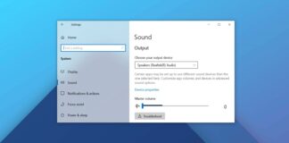 Windows 10 audio settings