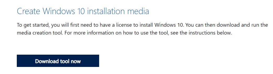 Windows Media Creation Tool