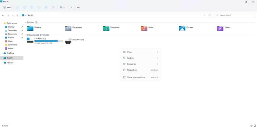 File Explorer full screen look