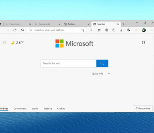 Microsoft Edge font rendering