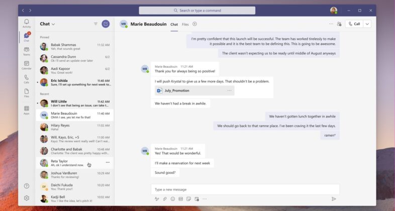 Microsoft Teams rounded corners