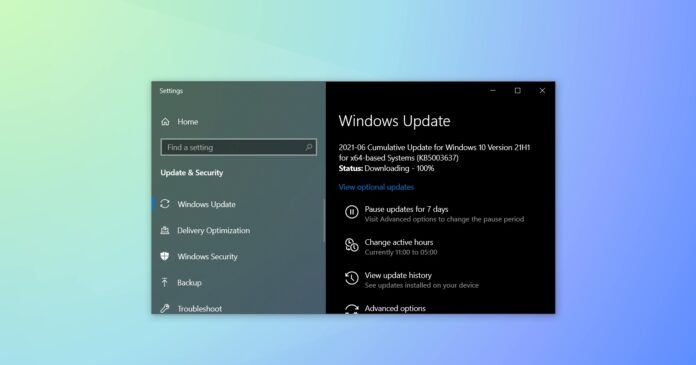 Windows 10 June 2021 Update