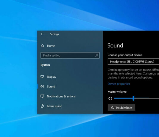 Windows 10 sound settings