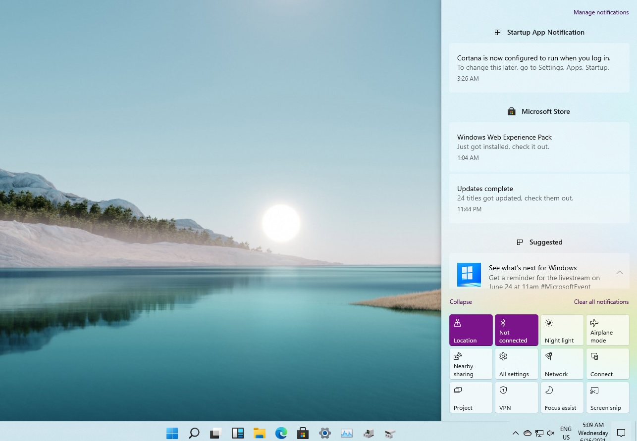 Windows 11 Action Center