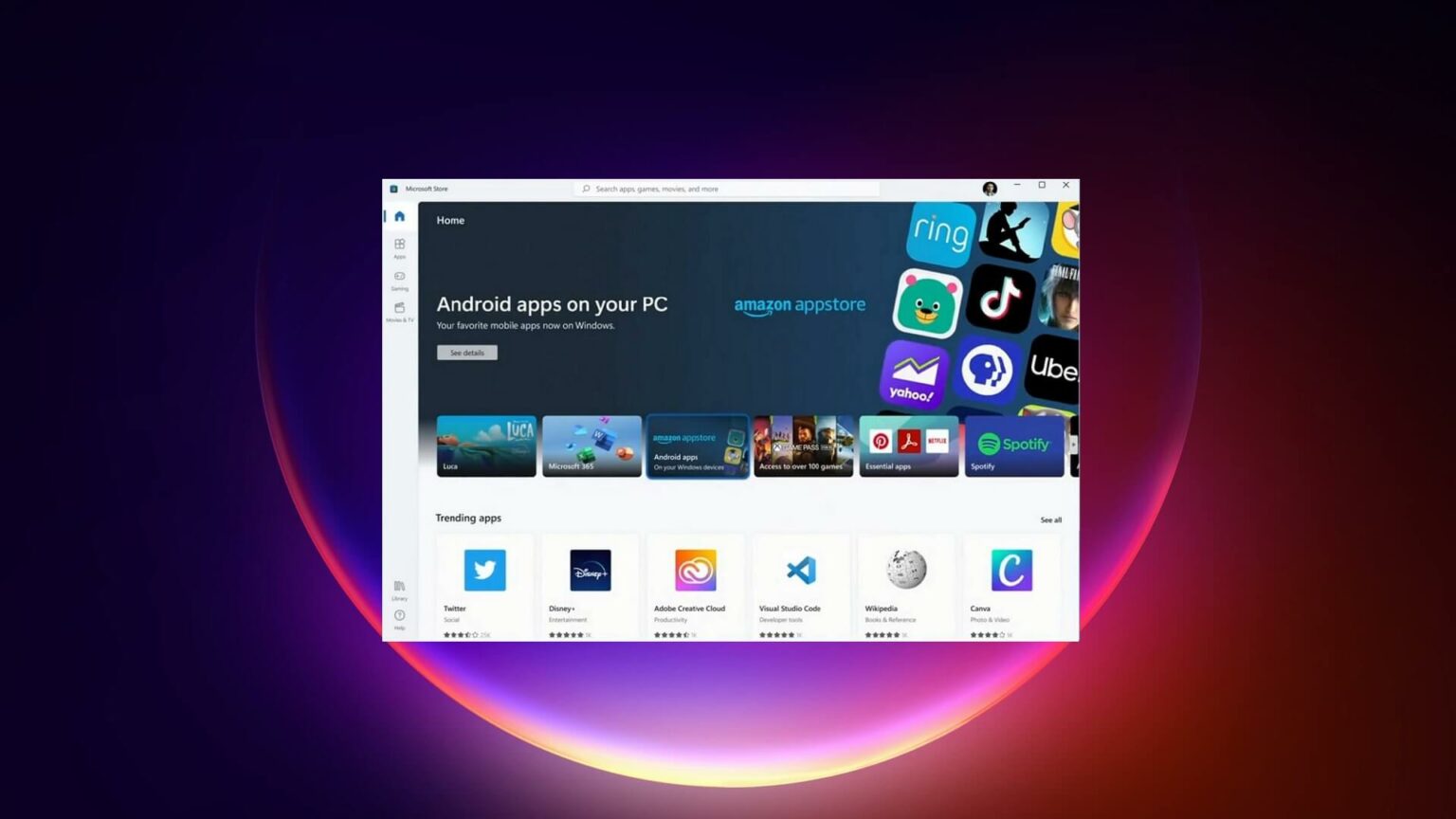 Microsoft confirms Android apps will run on all Windows 11 PCs