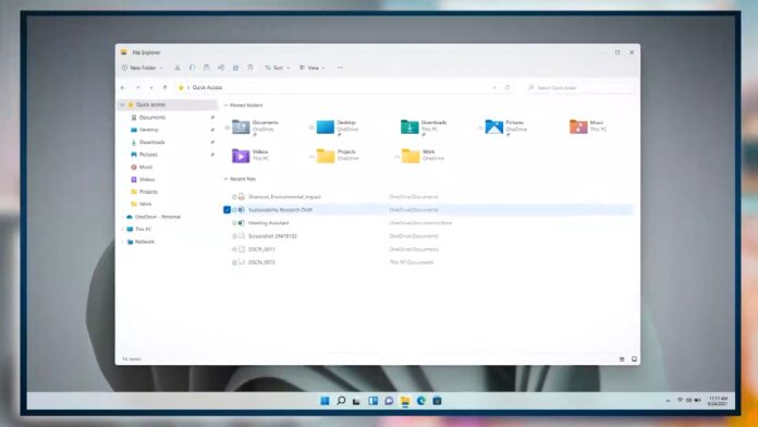 Windows 11 File Explorer UI