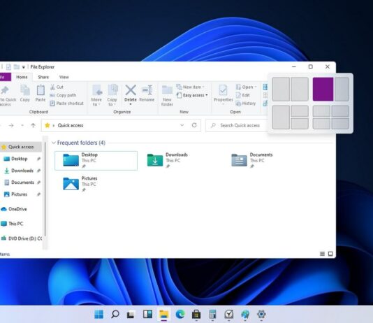 Windows 11 snapping