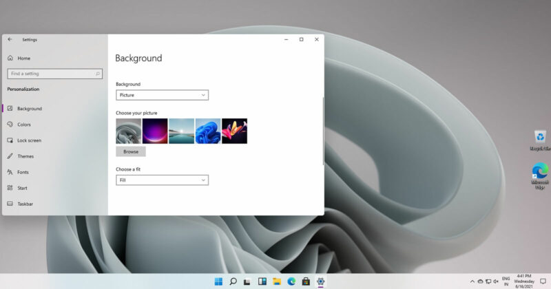 Windows 11 wallpapers have also made an early appearance