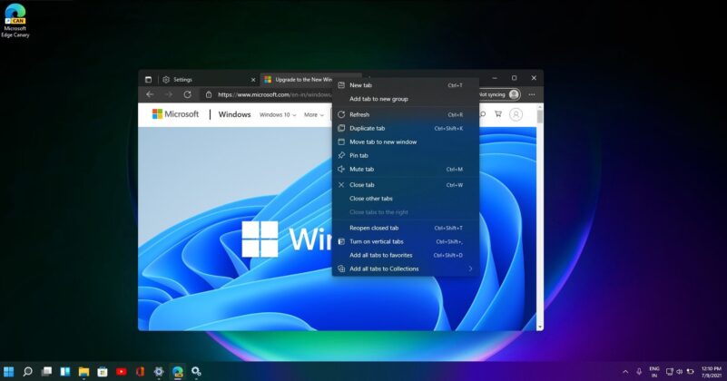 Microsoft Edge new dark mode