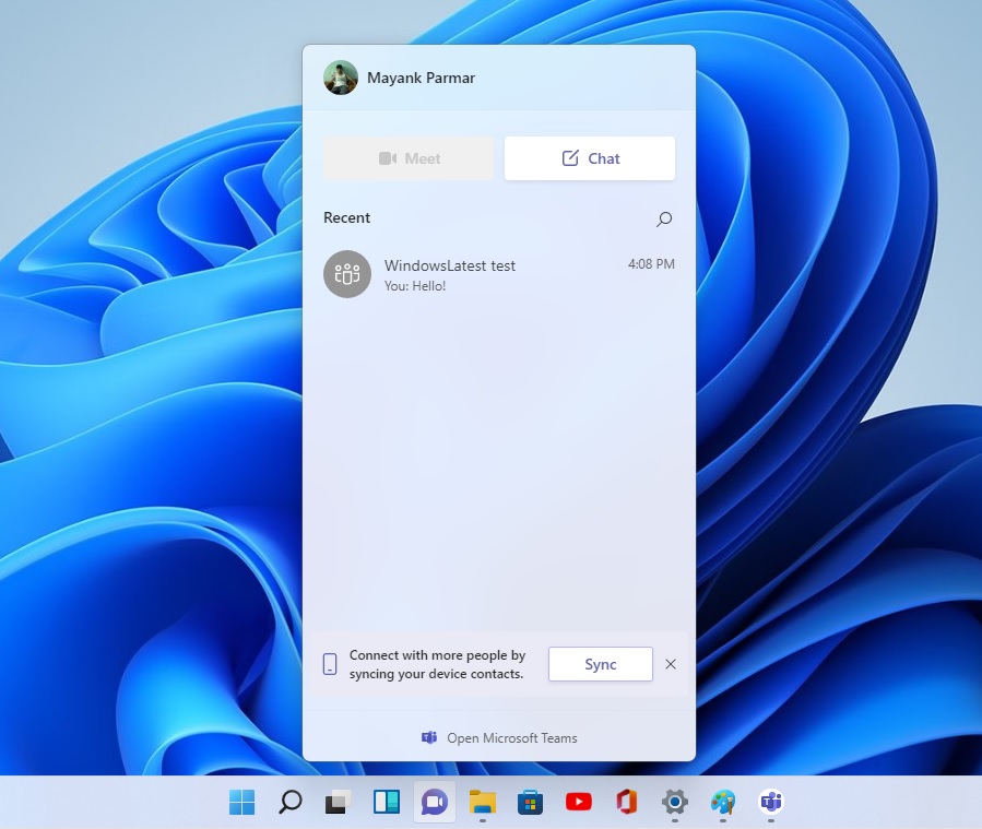 Hands On With Microsoft Teams Integration In Windows 11