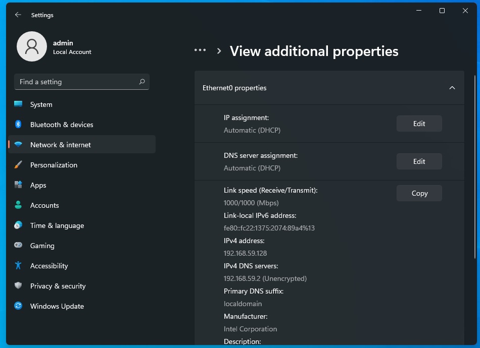 Network properties