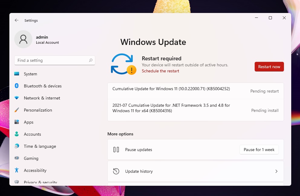 Windows 11 KB5004252 update