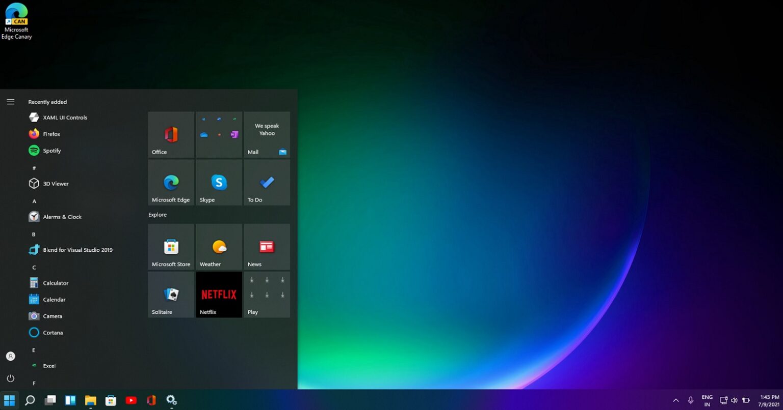 windows 11 menu