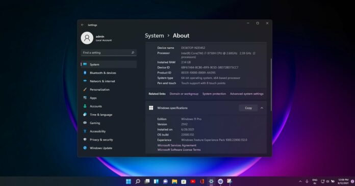 Windows 11 Build 22000.132