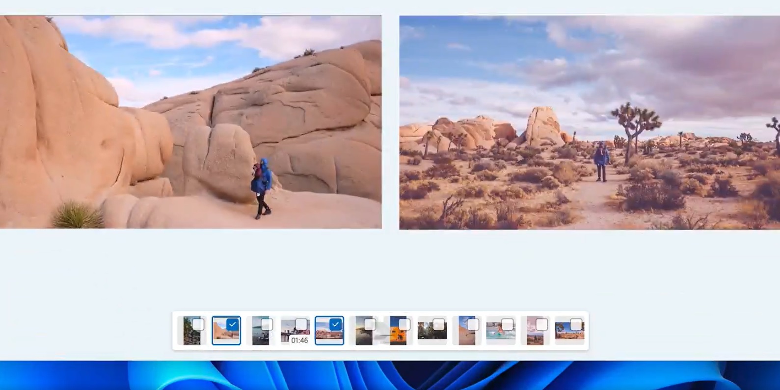 Photos app timeline feature