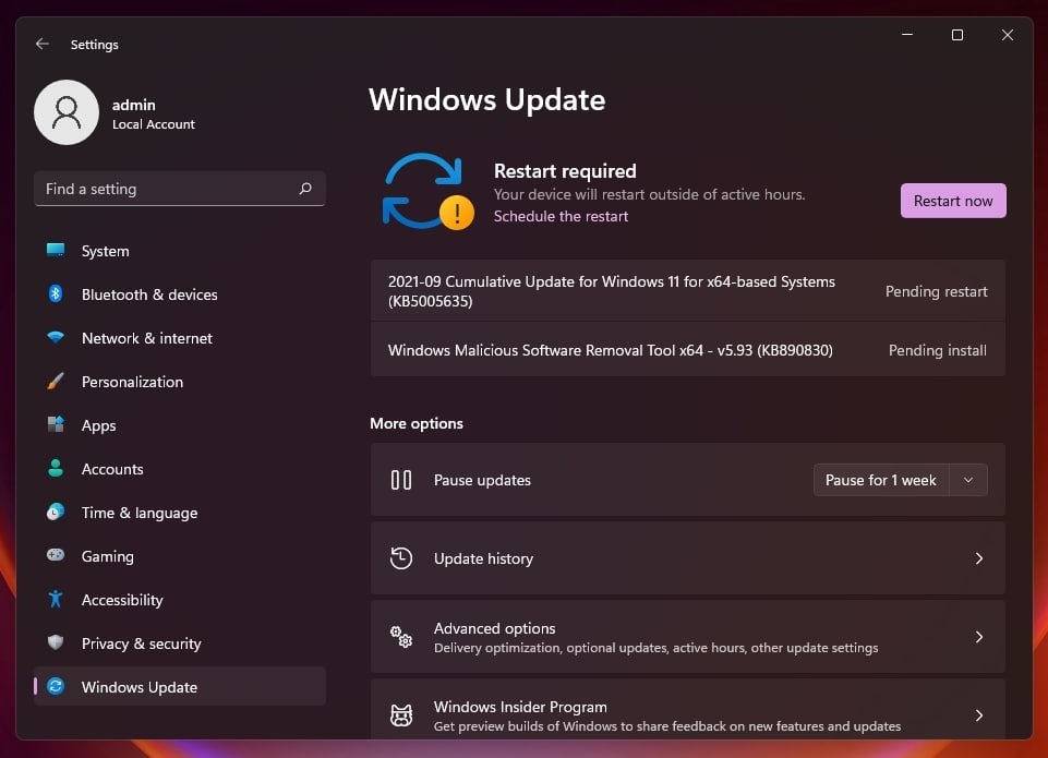 Windows 11 KB5005635