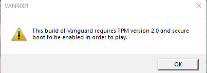 Windows 11 TPM 2.0 Valorant