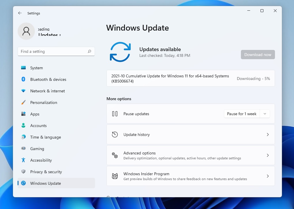 Build 22000.282 for Windows 11