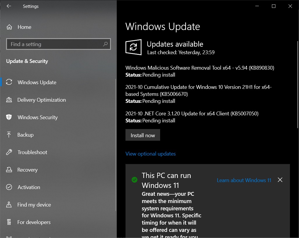 KB5006670 issues