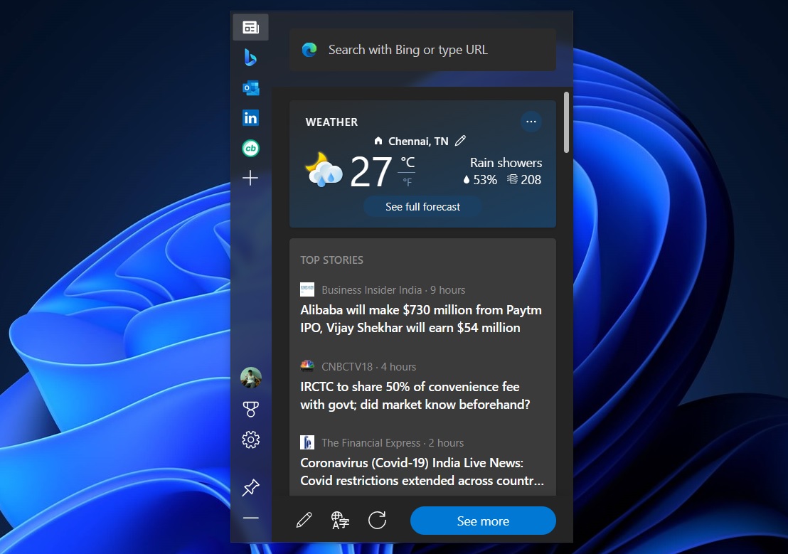 Microsoft Edge Bar for Windows