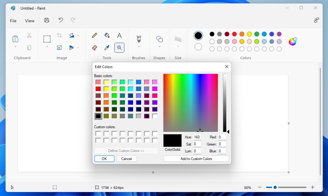 Paint colour picker