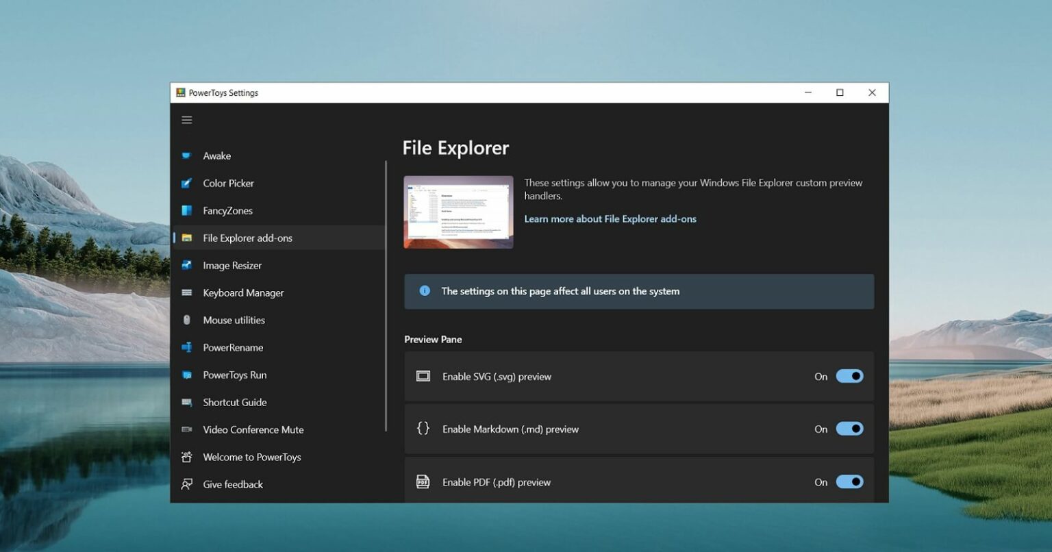 Windows 10および11用のすべてのMicrosoft PowerToysの説明