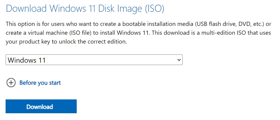 Windows 11 ISO disk image