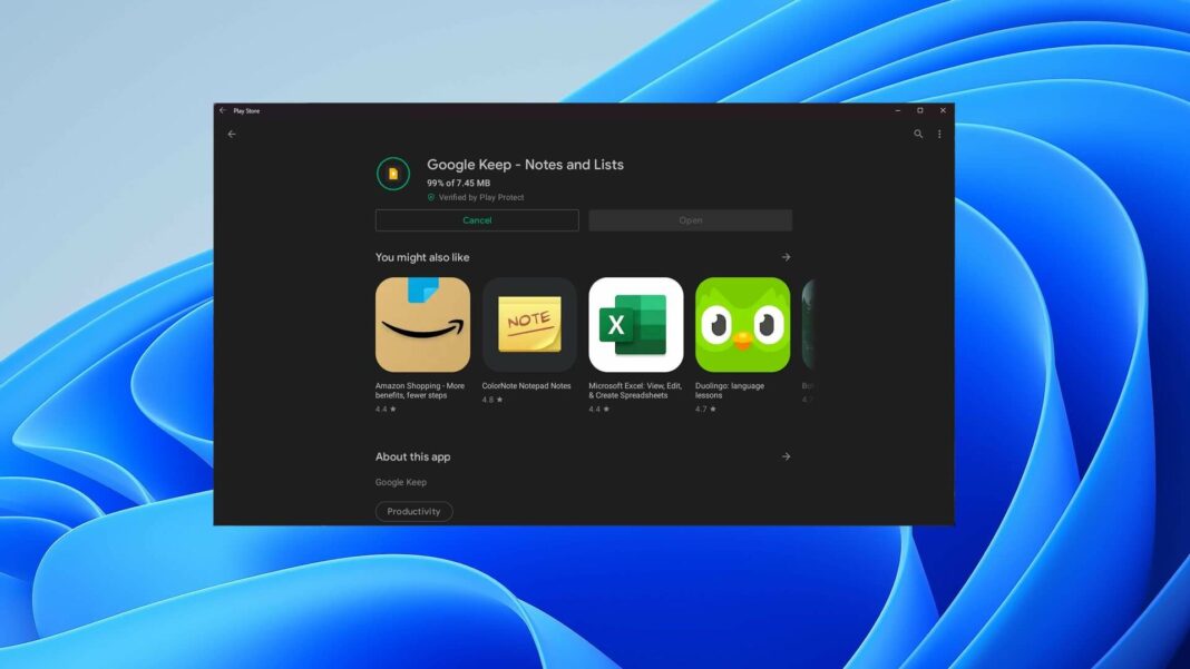 Developer runs Google Play Store on Windows 11