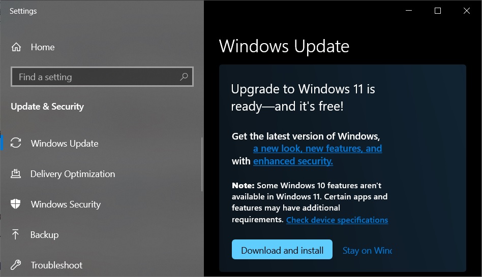 KB5007253 Windows Update