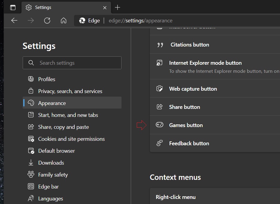 Microsoft is adding a Games panel to Edge and some people aren't
