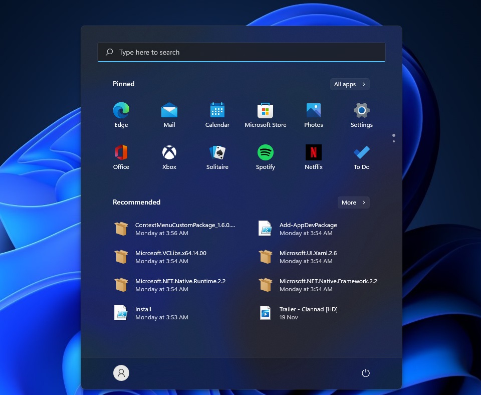 Start Menu more recommendations