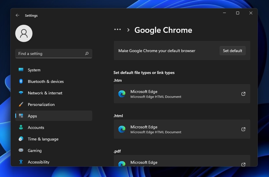 Windows 11 default browser