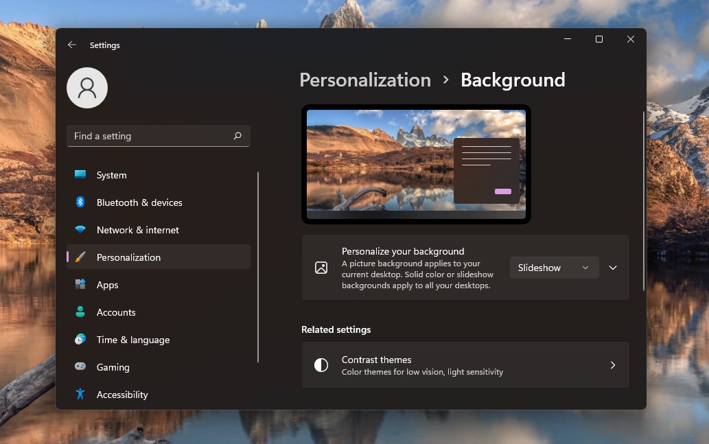 Personalización de Windows 11