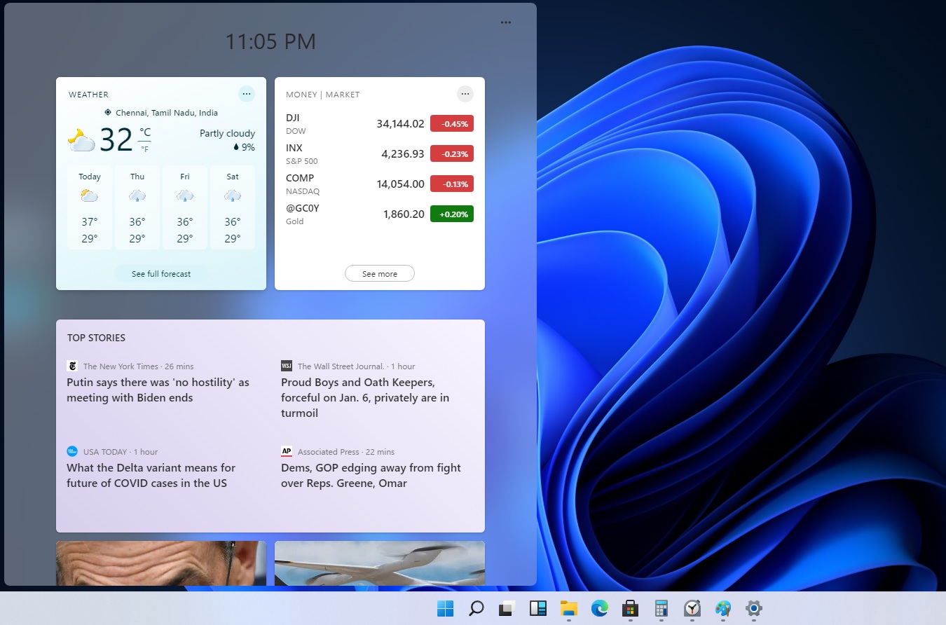 Windows 11 widgets