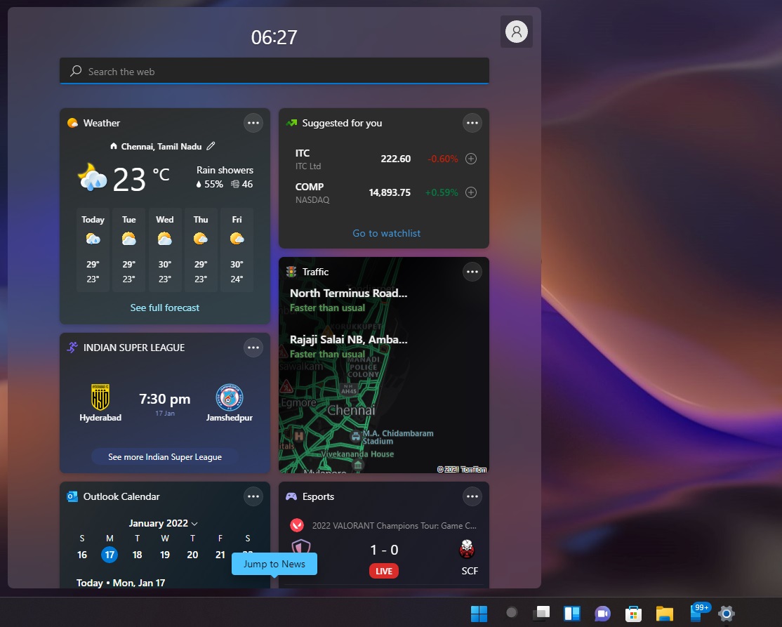 Windows 11 third-party widgets