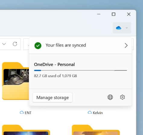 File Explorer OneDrive integration