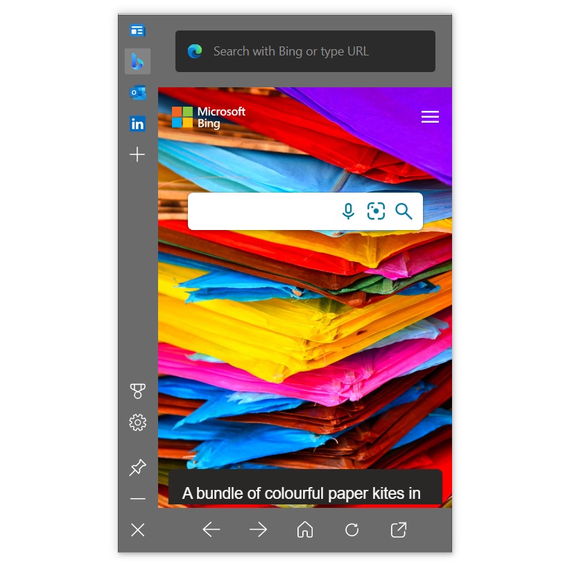 Microsoft Edge Bar widget