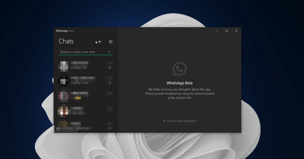 WhatsApp for Windows 11