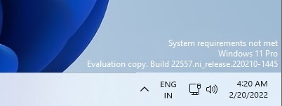 Windows 11 "System requirements not met" felirat eltüntetése