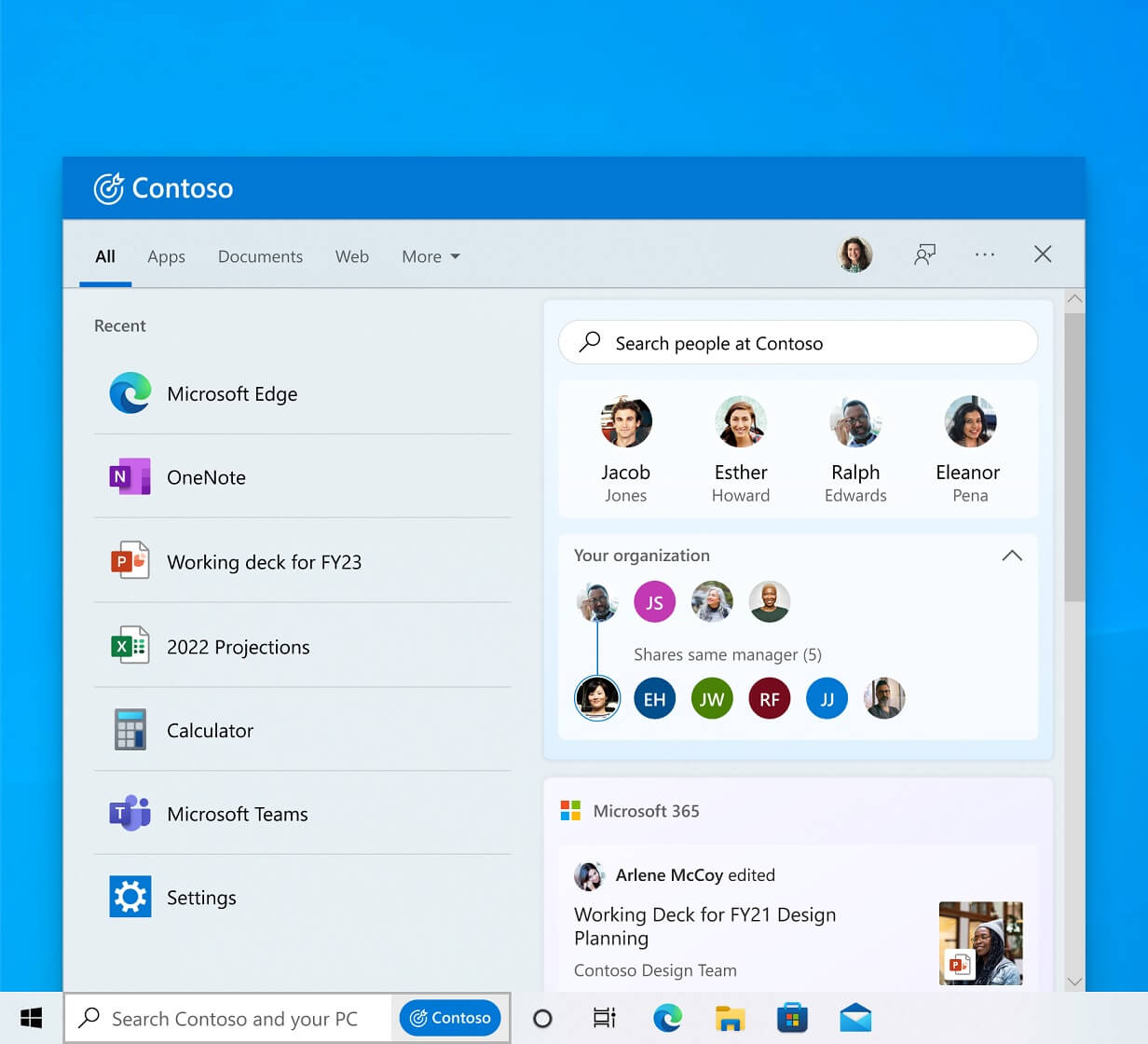 Windows 10 Search design update
