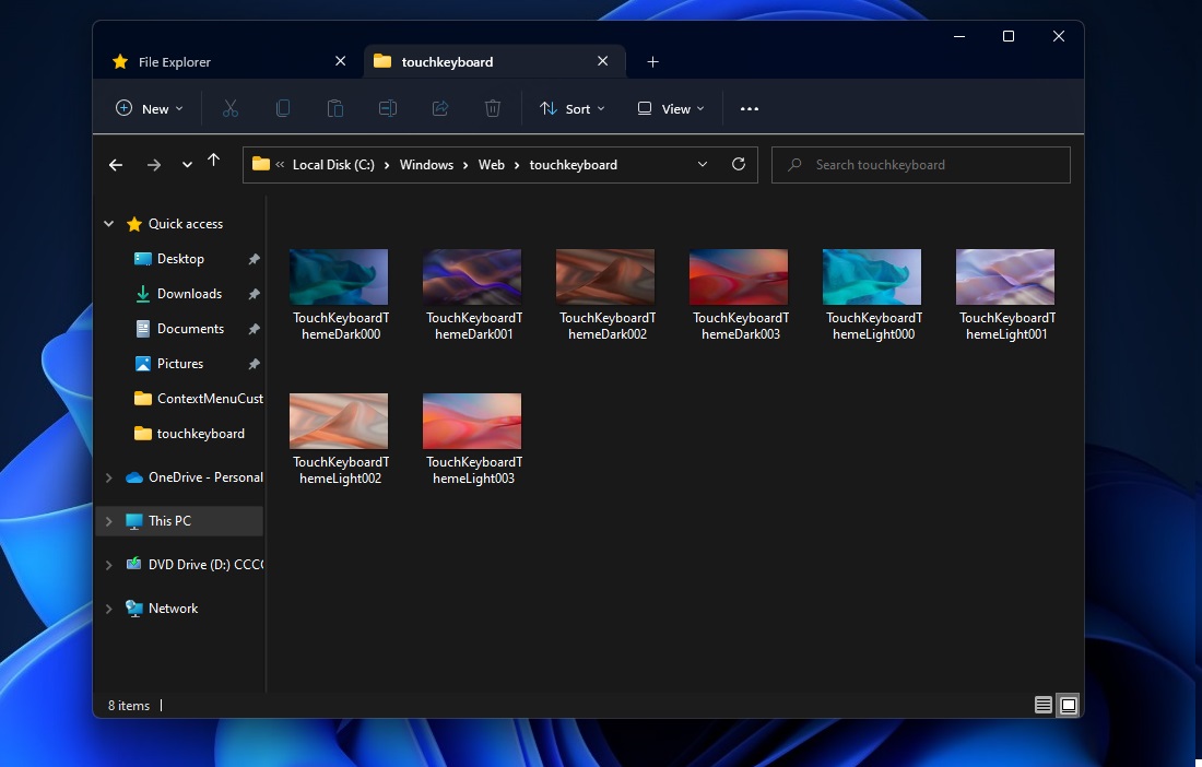 Pestañas del Explorador de archivos de Windows 11