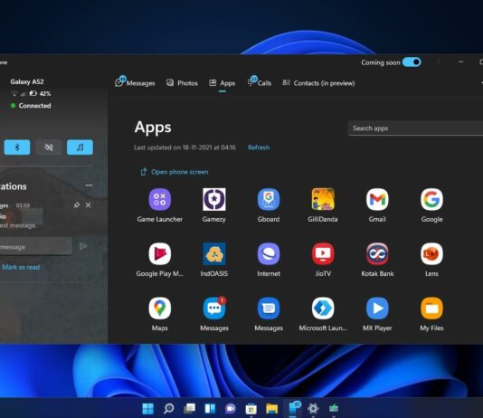 Windows 11 Phone Link feature