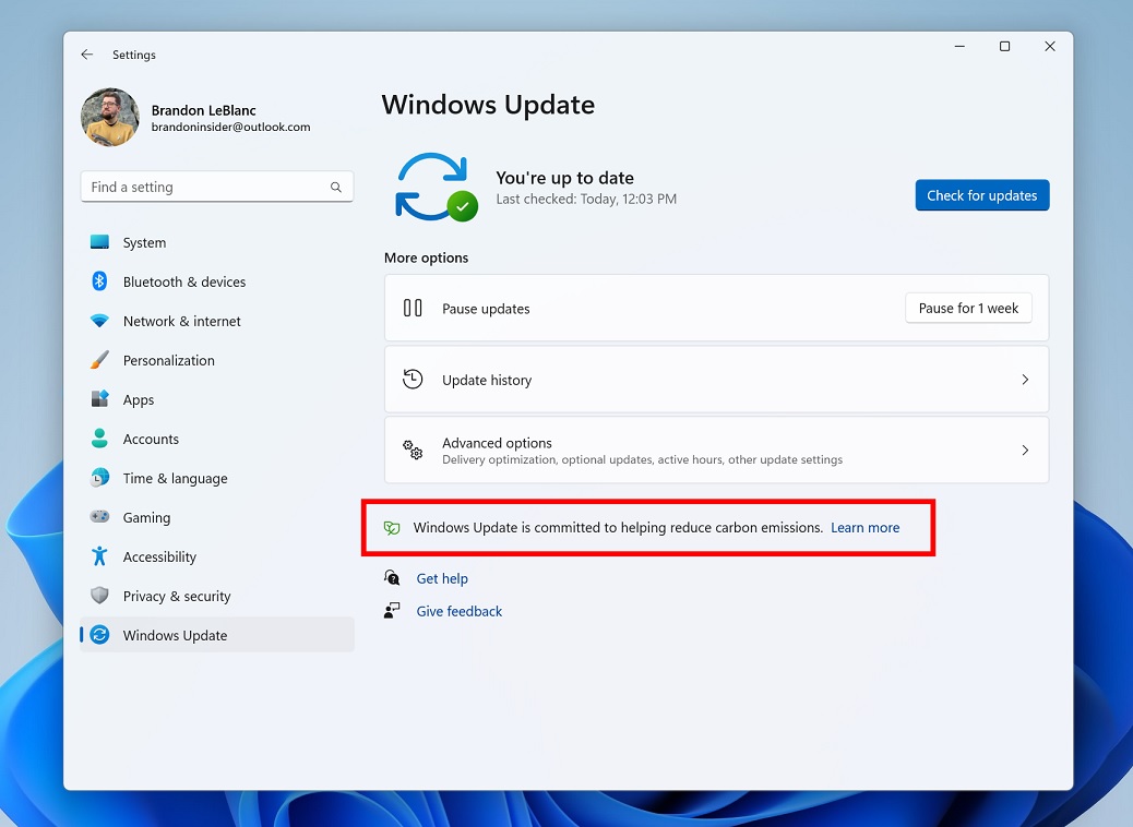 Windows Update improvements