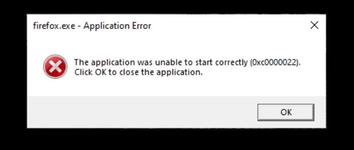 0xc0000022 error