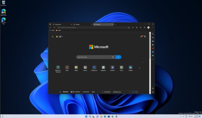 Microsoft Edge Windows 11 опресняване