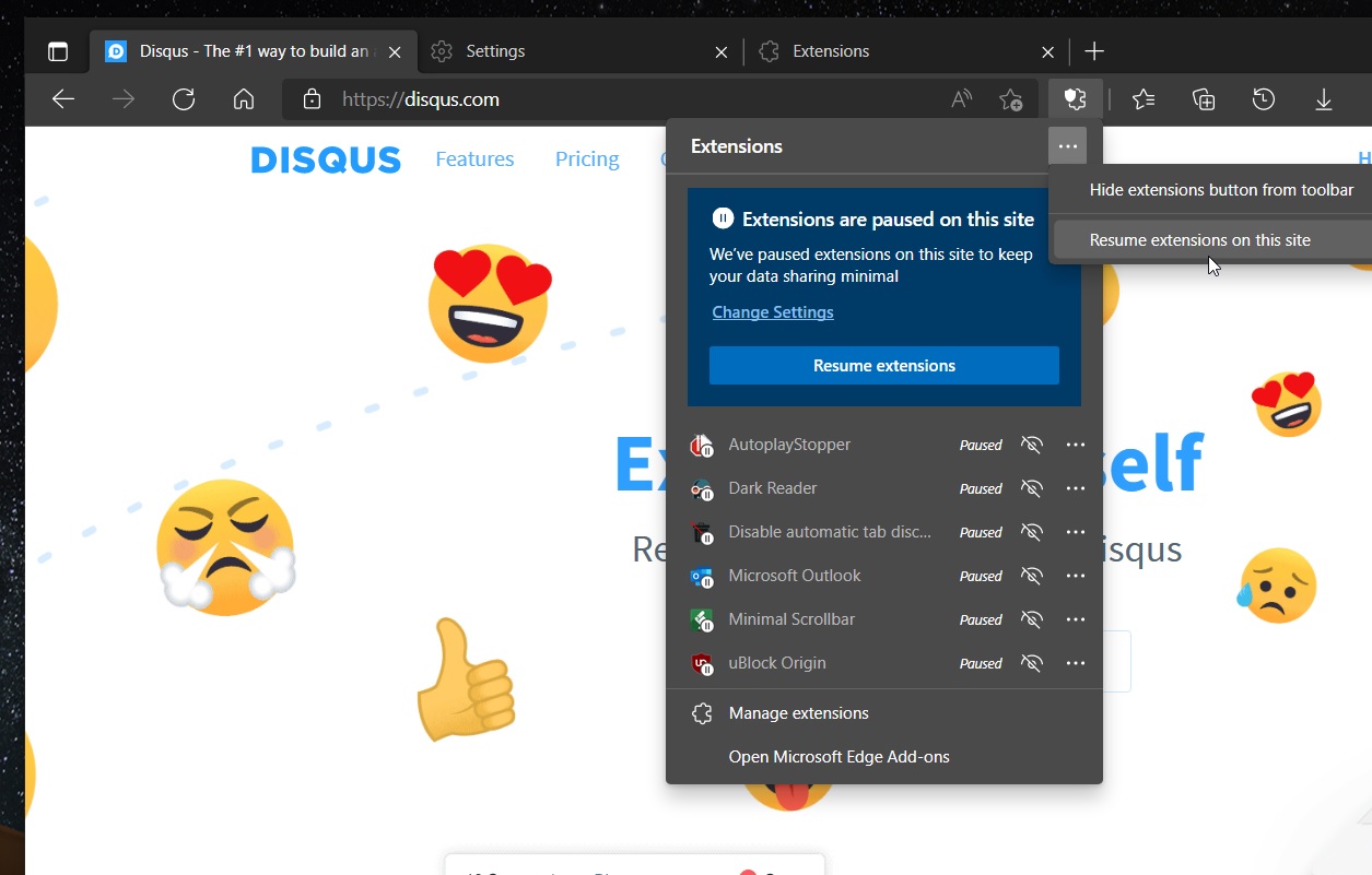 Latest Version of Microsoft Edge Lets You Control Extensions Through the Toolbar